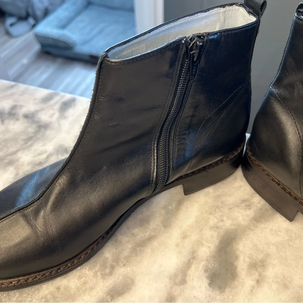 J. Jill Black Chelsea Ankle Boots leather size 7.5 - Picture 3 of 5